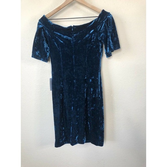 Eliza J Off The Shoulder Velvet Dress Size 2 - Picture 9 of 12